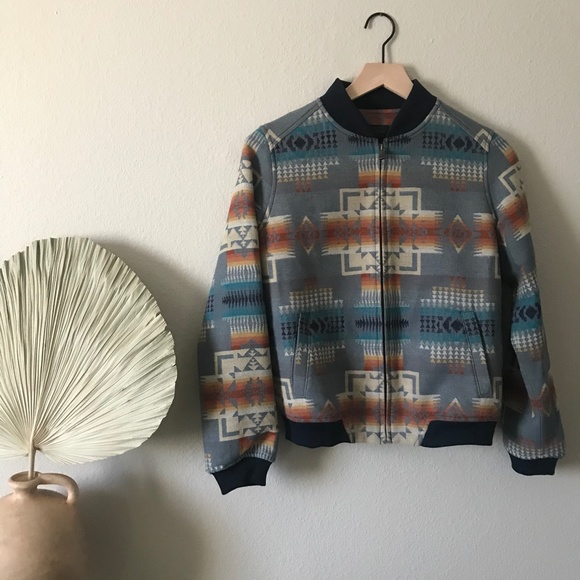 Pendleton Multicolor Patterned Bomber Jacket - Picture 4 of 7